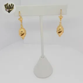 (1-1032-2) Gold Laminate - Dangle Earrings - BGO