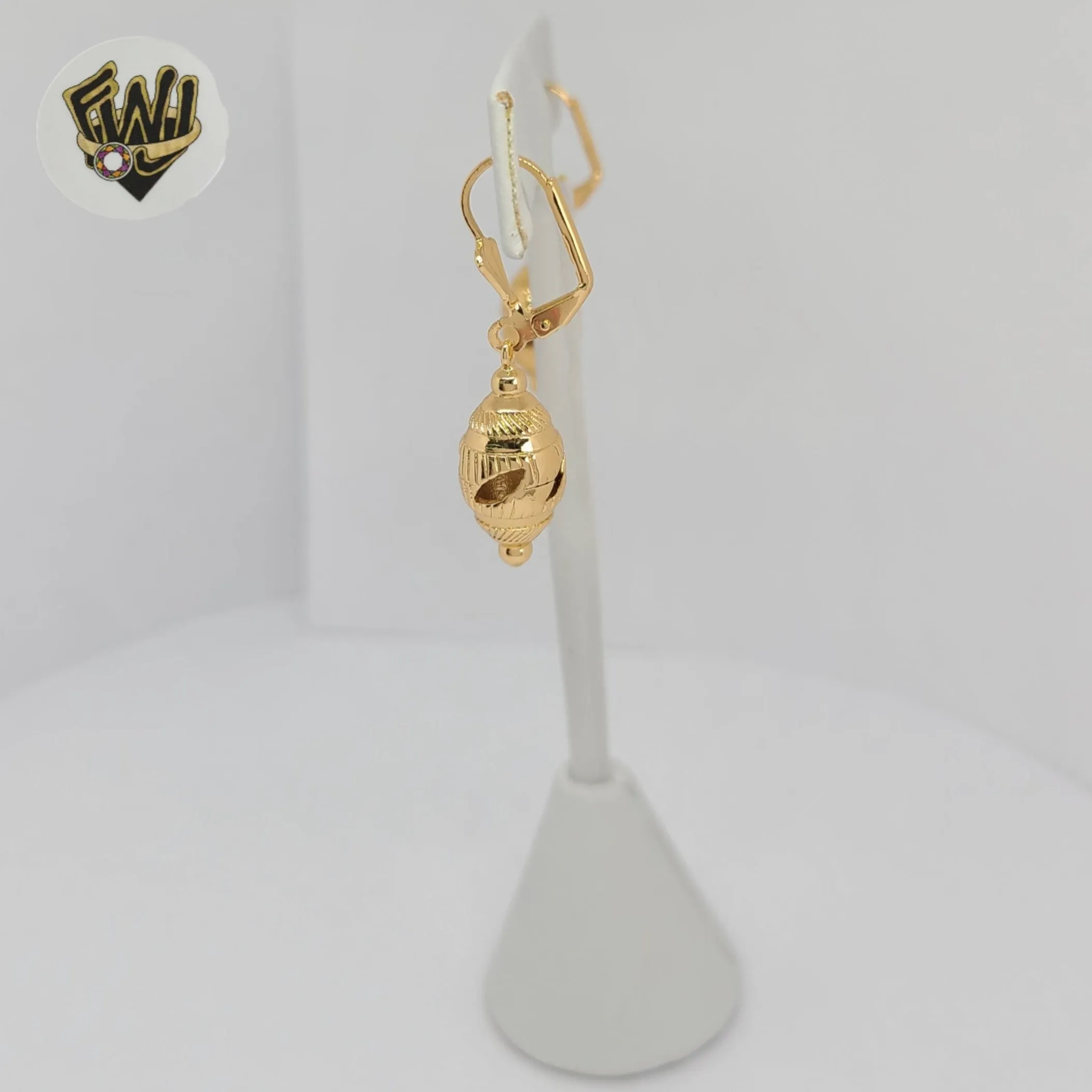 (1-1032-2) Gold Laminate - Dangle Earrings - BGO