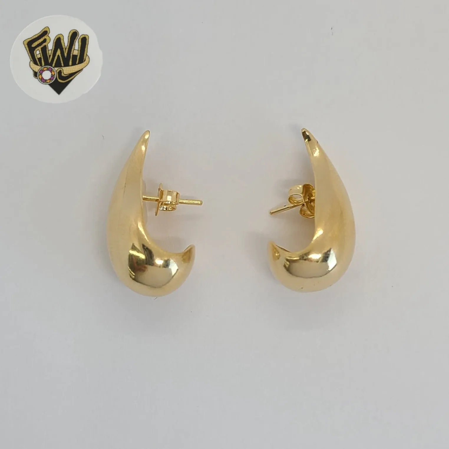 (1-2987-2) Gold Laminate - Drop Stud Earrings - BGF