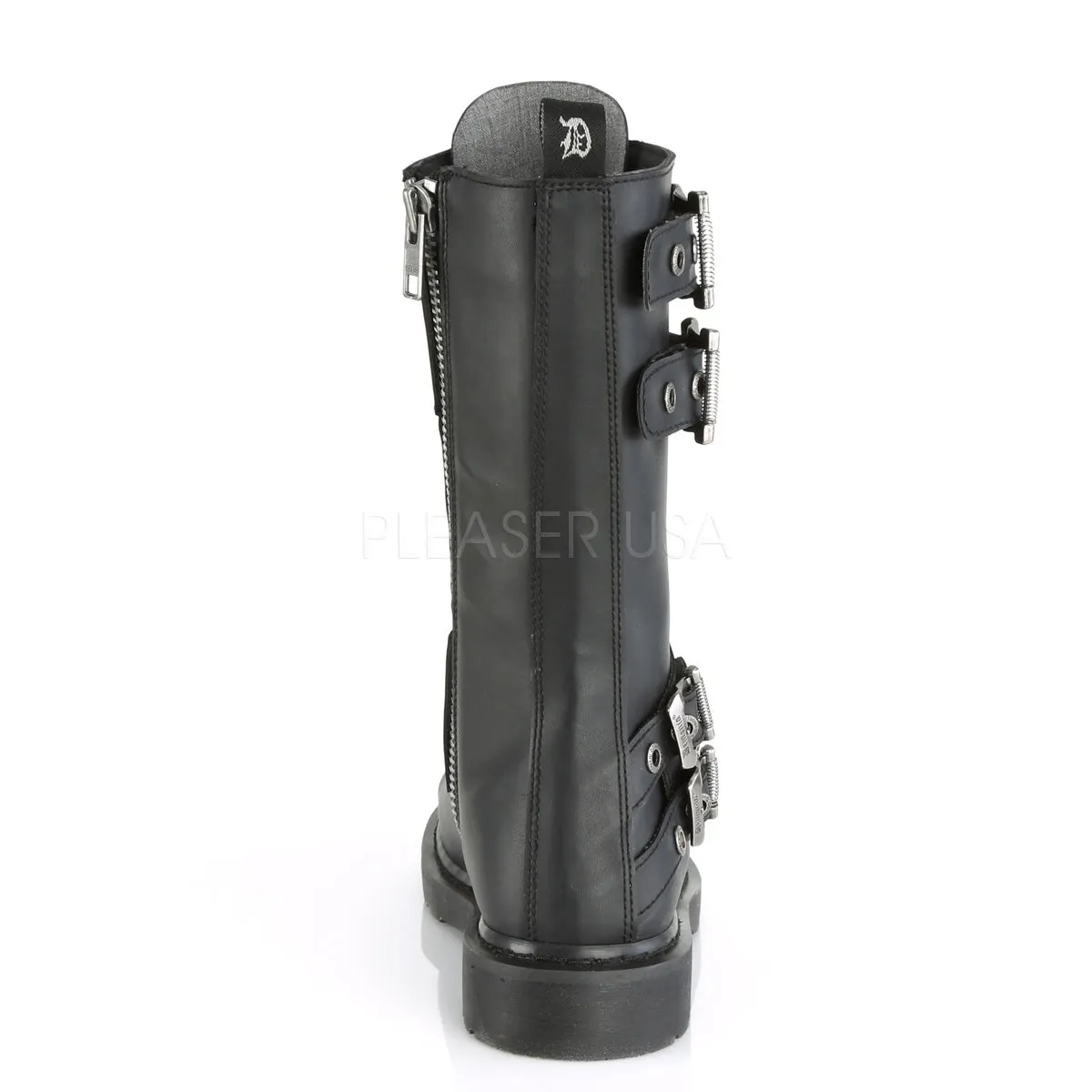 1 Inch Heel BOLT-345 Black Vegan Leather