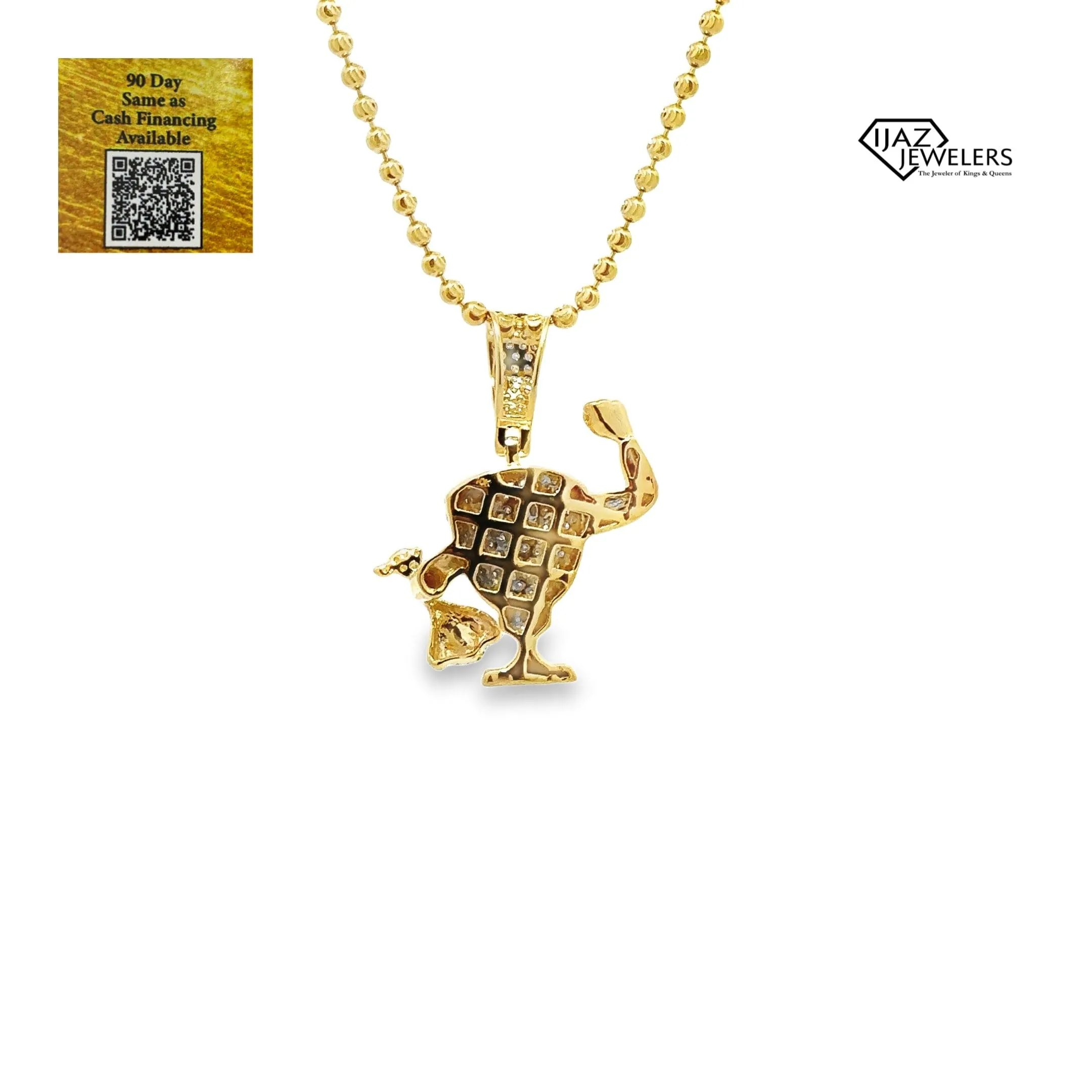 10K Gold 0.33 CTW Diamond Money Trophy Charm