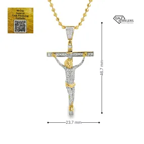 10K Gold 0.38 CTW Diamond Crucifix Charm