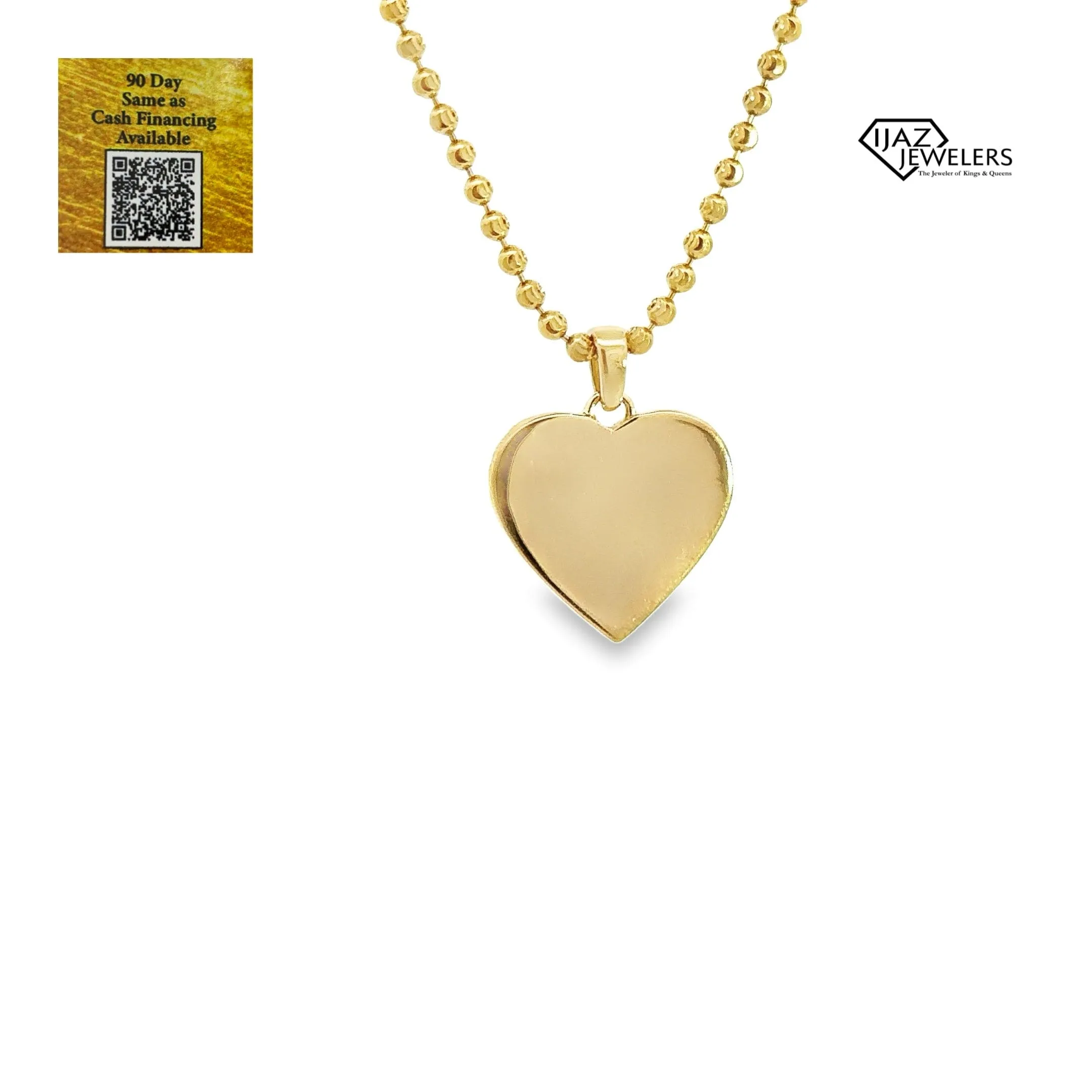 10K Gold 0.85 CTW Diamond Heart Charm