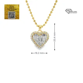 10K Gold 0.85 CTW Diamond Heart Charm