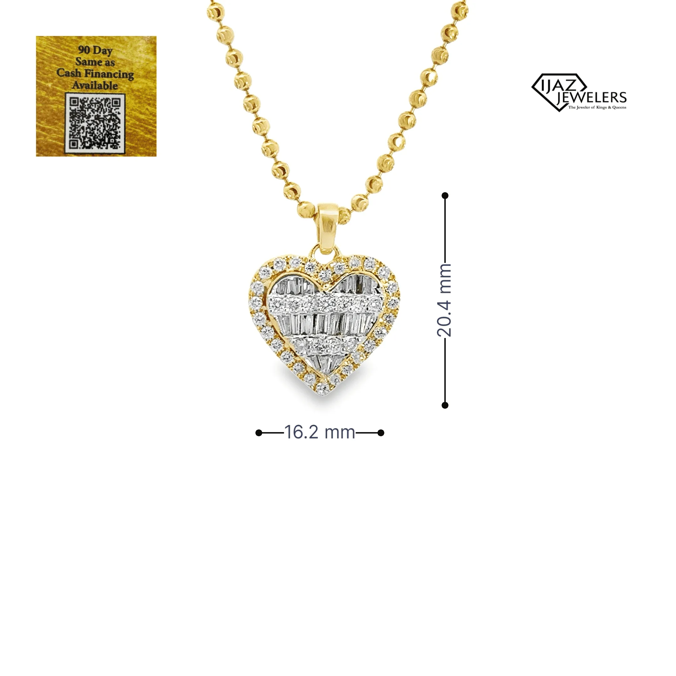 10K Gold 0.85 CTW Diamond Heart Charm