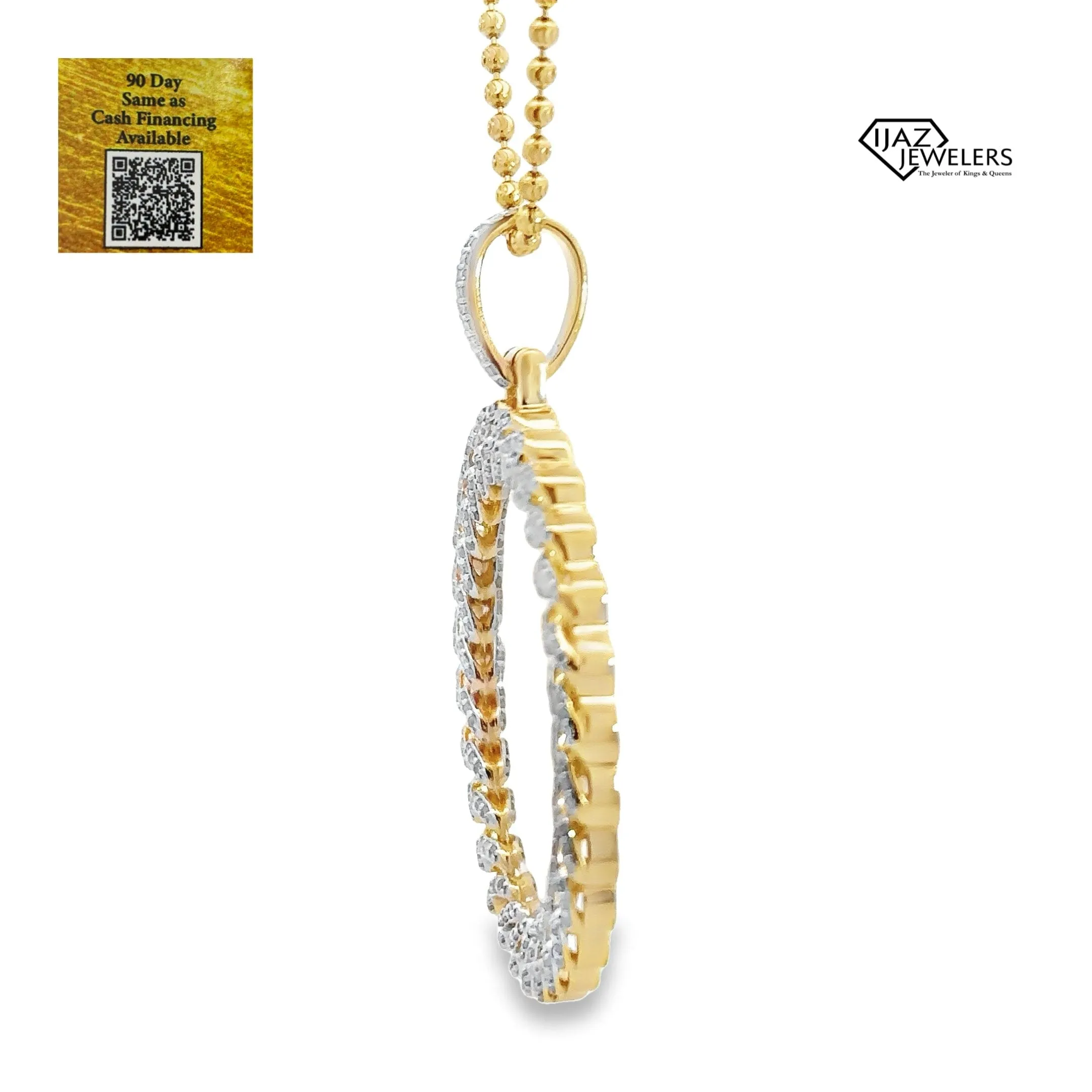 10K Gold 0.85 CTW Diamond Picture Charm