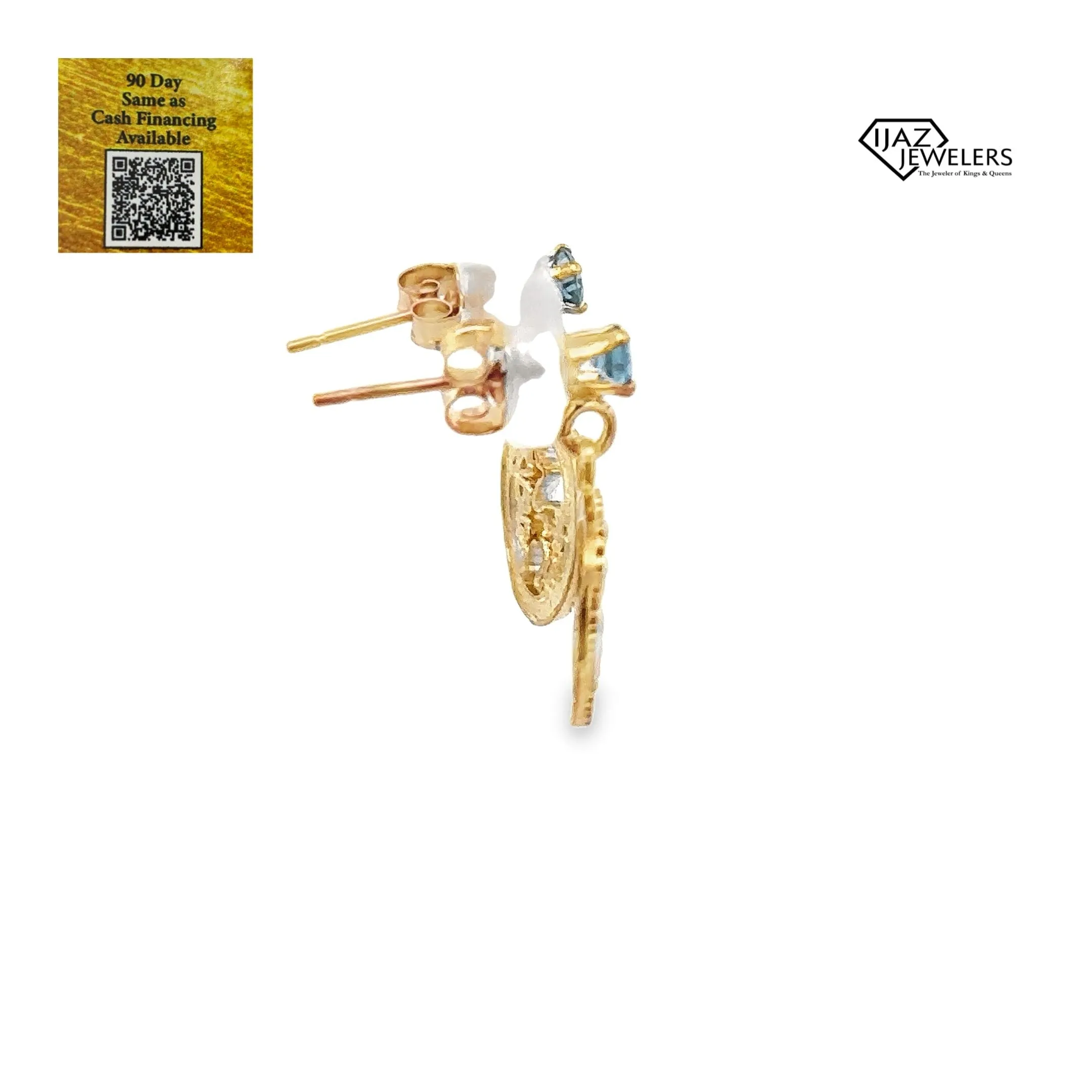 10K Gold Sagittarius Earrings