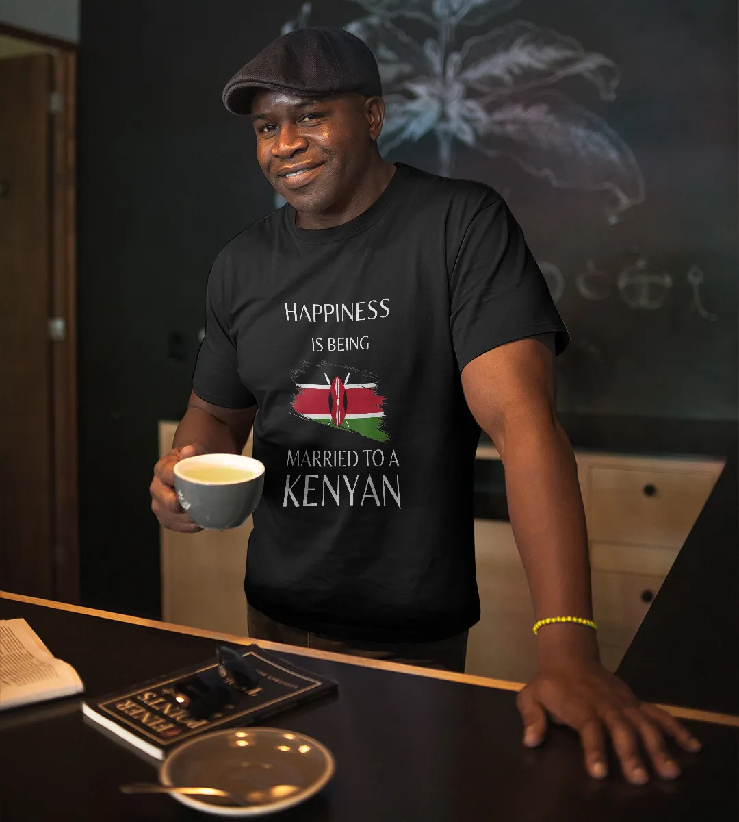 1sttheworld T-Shirt - Husband Kenya T-Shirt Black A35