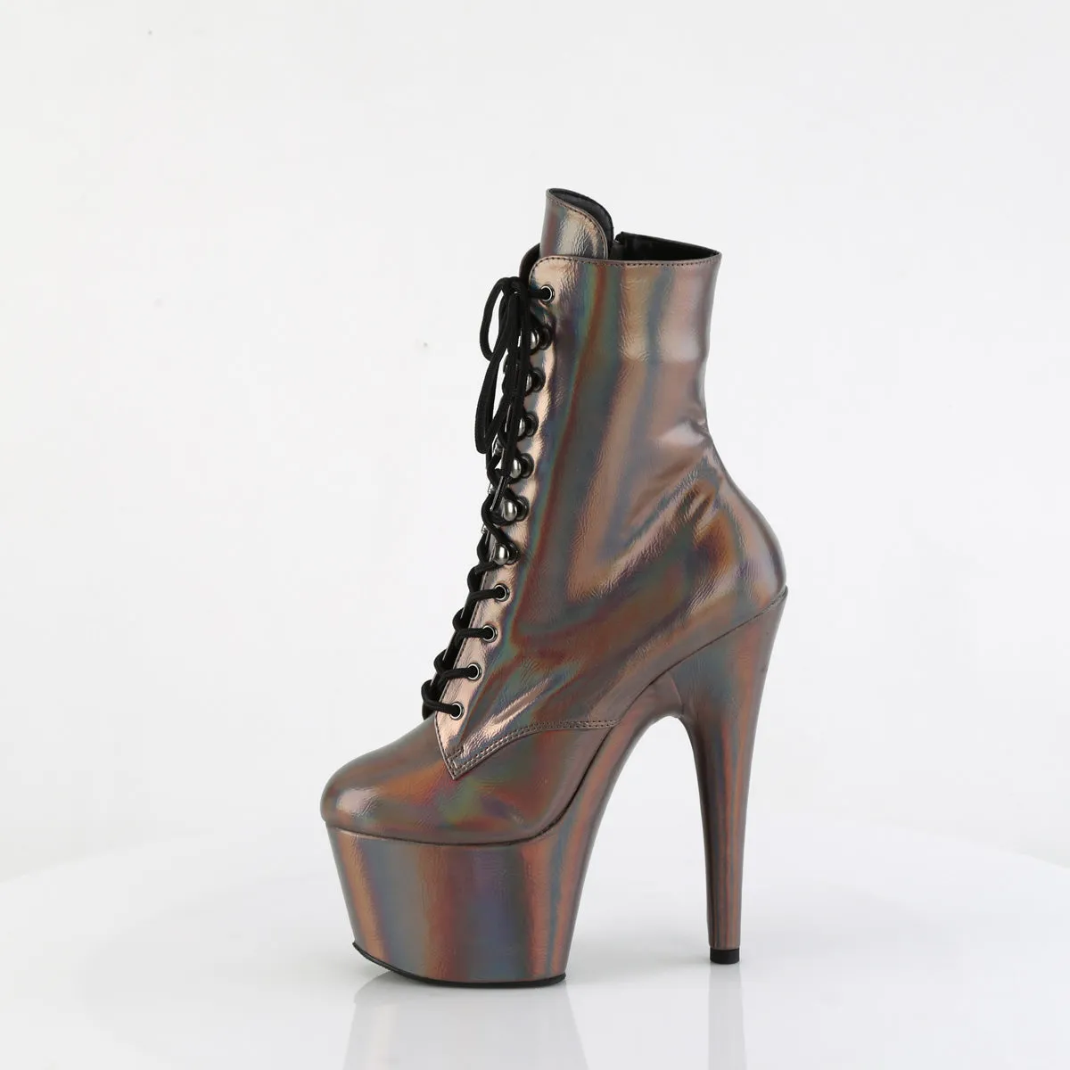 7 Inch Heel ADORE-1020HG Gun Metal Holo