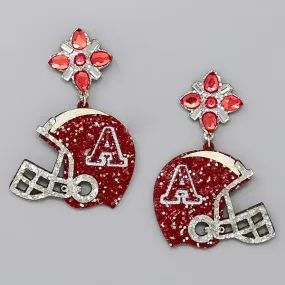 Alabama Crimson Tide Football Theme Earrings