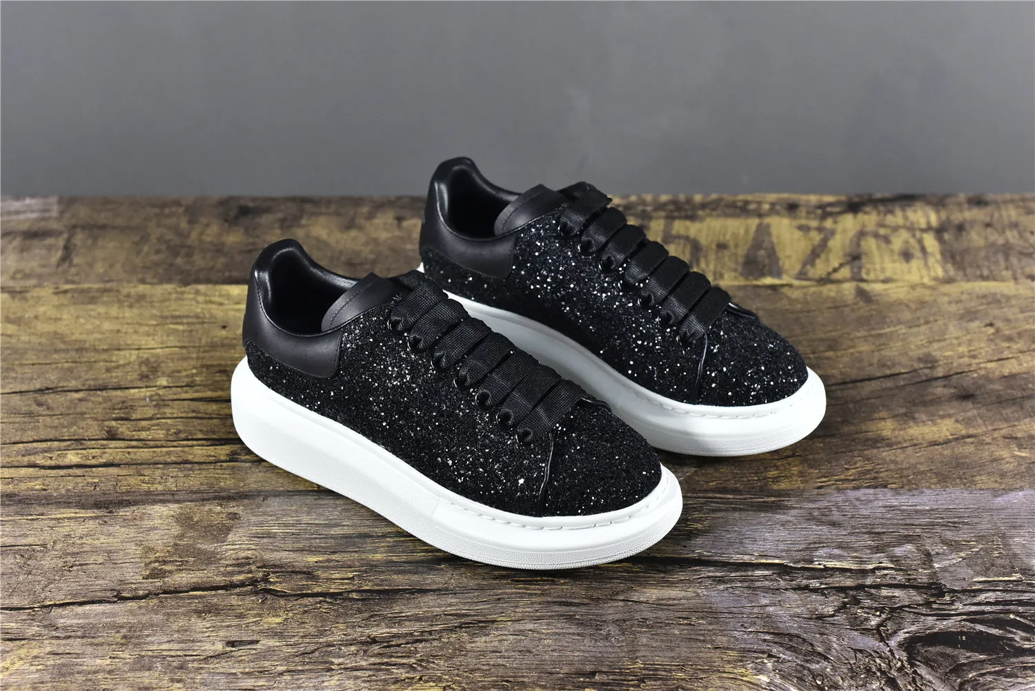 Alexander McQ Oversized Black Glitter