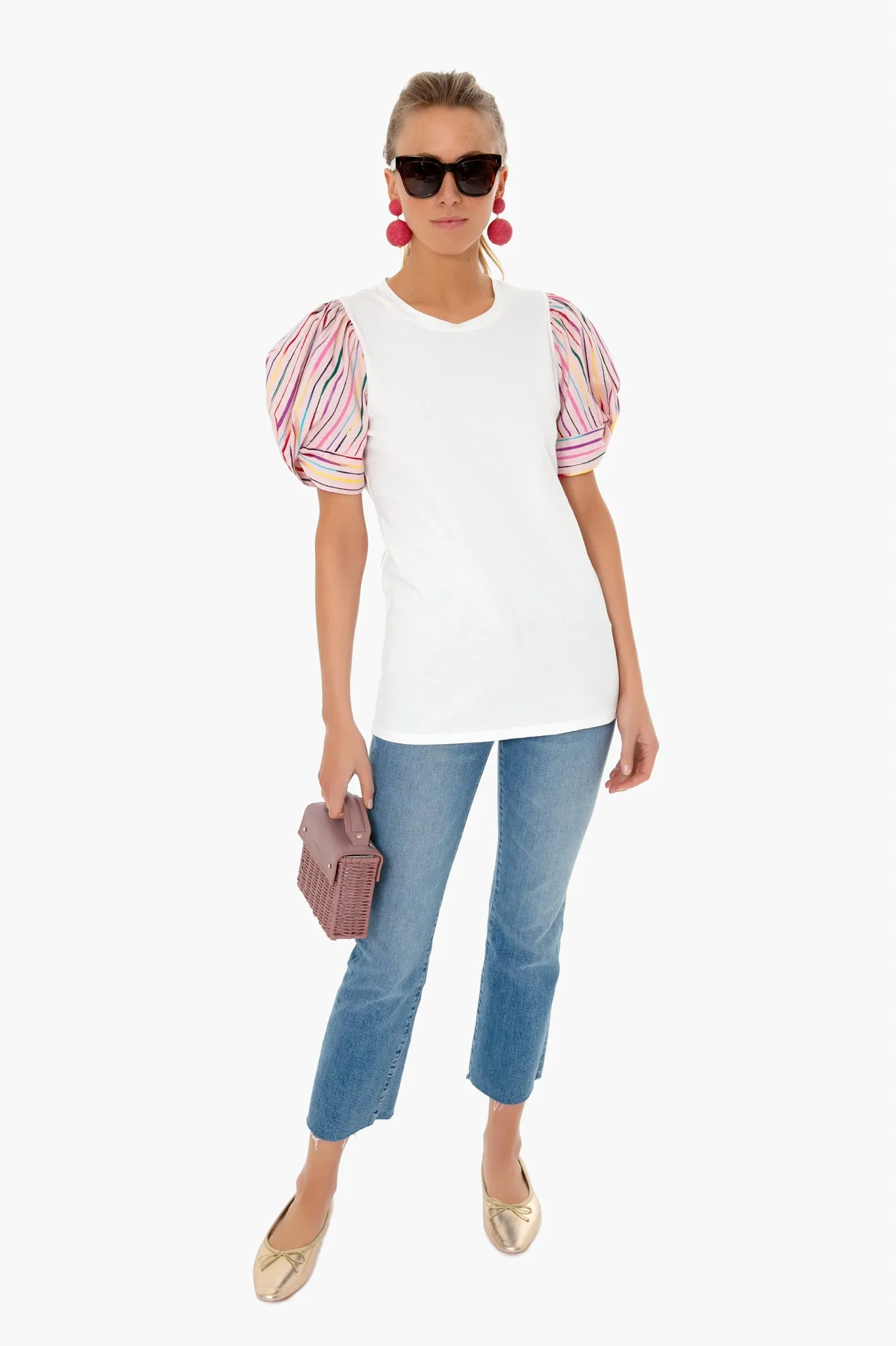 Bermuda Pink Sorbet Printed Sleeve Top