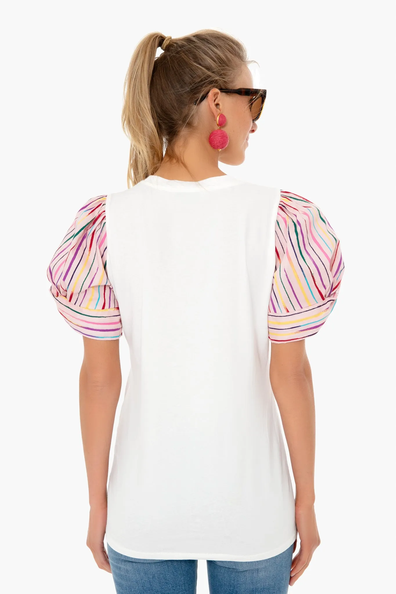 Bermuda Pink Sorbet Printed Sleeve Top