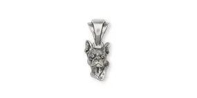 Boston Terrier Pendant Jewelry Sterling Silver Handmade Dog Pendant BO5-P