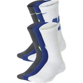 Boys' Nike Youth Everday Cushion Crew 6-Pack Socks