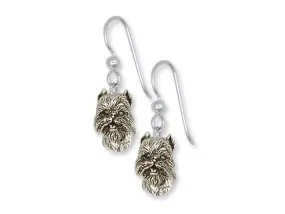 Brussels Griffon Earrings Handmade Sterling Silver Dog Jewelry GF5-FW