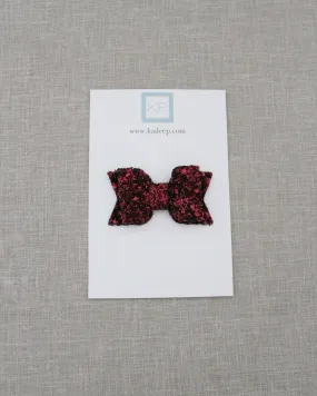 Burgundy Rock Glitter Hair Clip or Shoe Clip