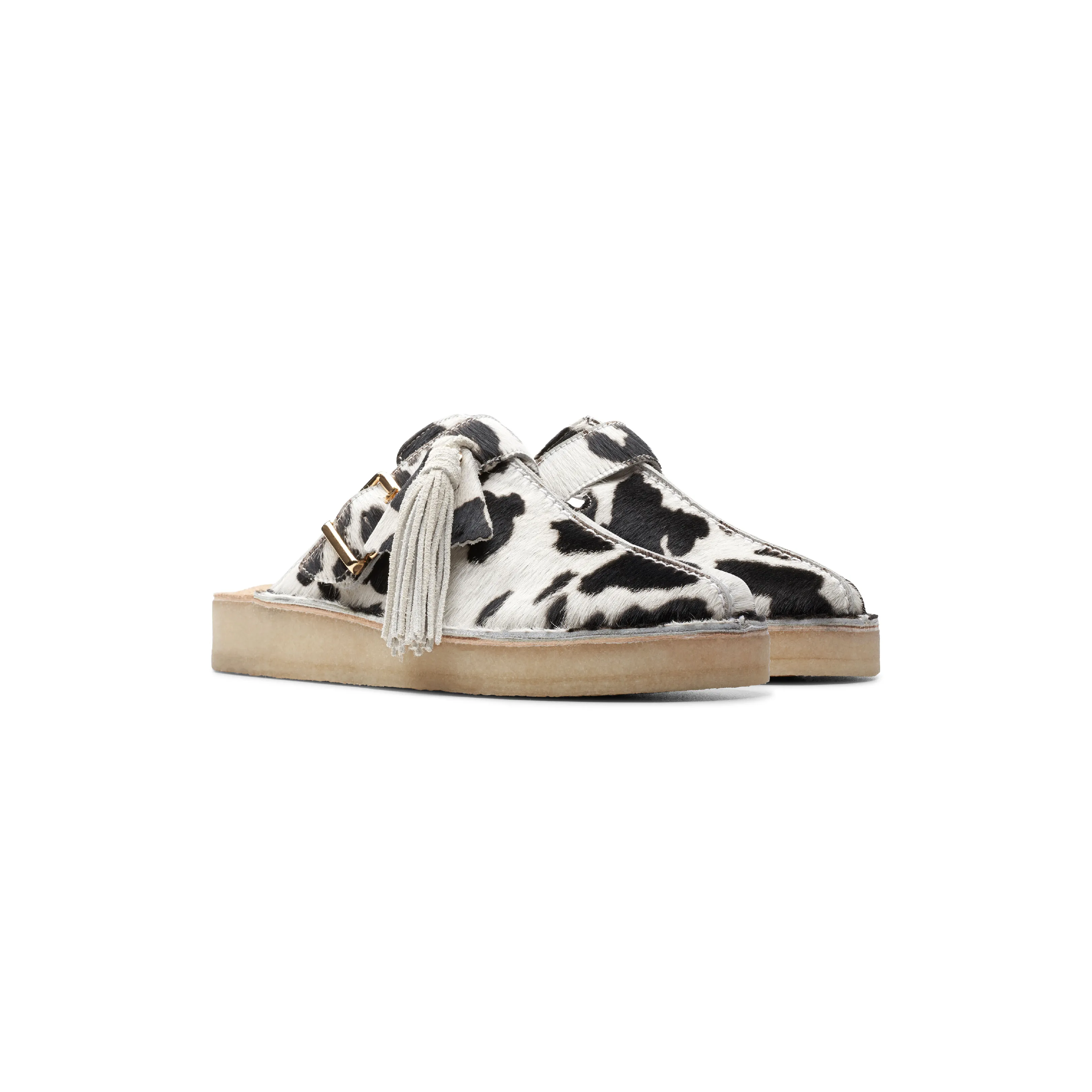 Clarks Trek Mule Cow Print HairOn