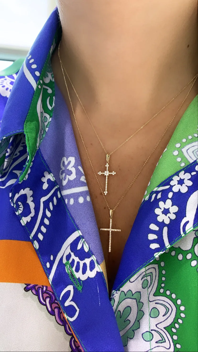 Classic Diamond Cross Necklace