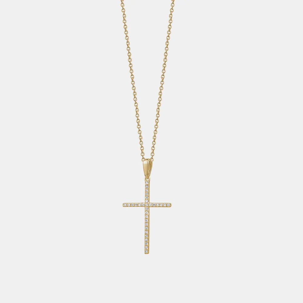 Classic Diamond Cross Necklace