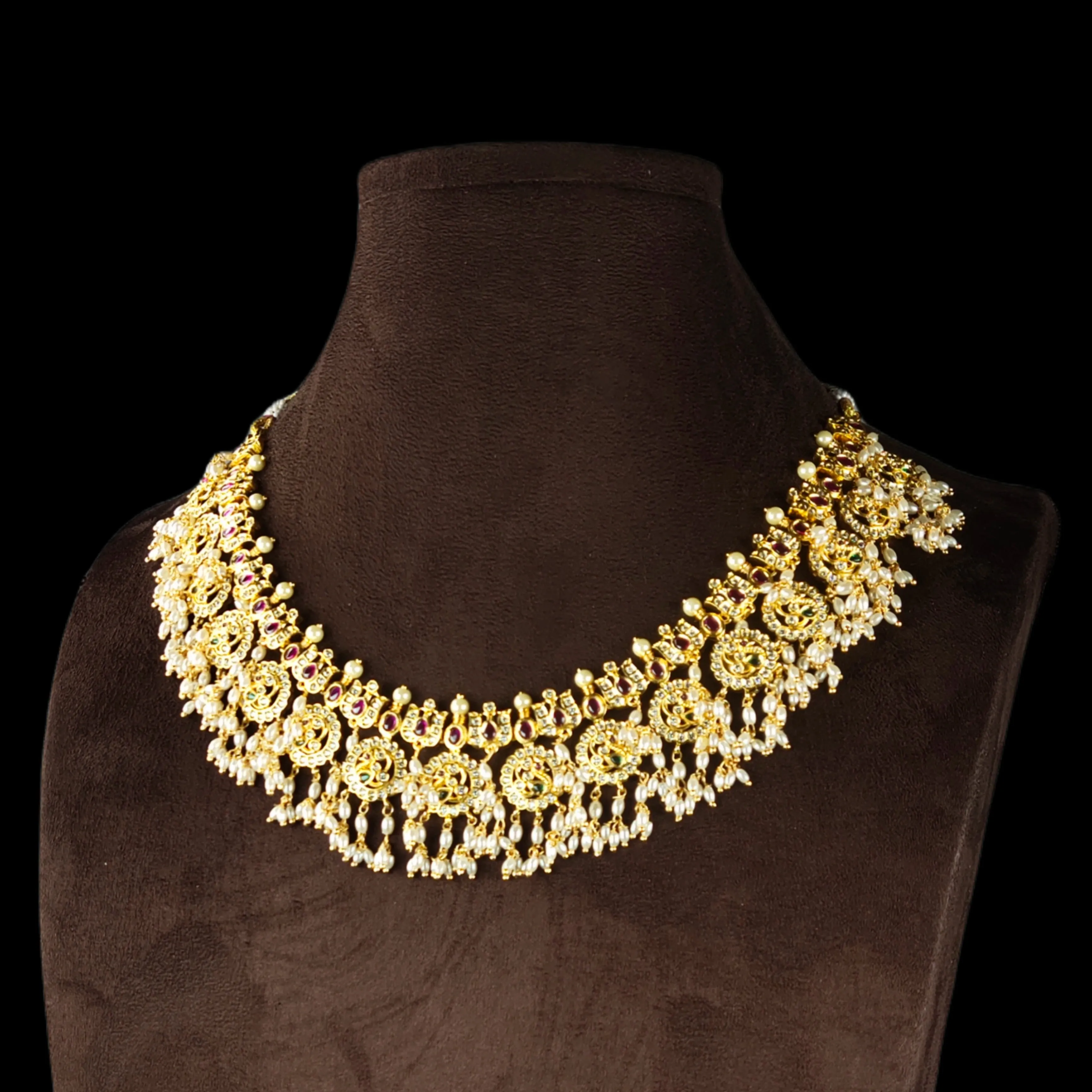 Cz Guttapussalu Necklace Set By Asp Fashion Jewellery