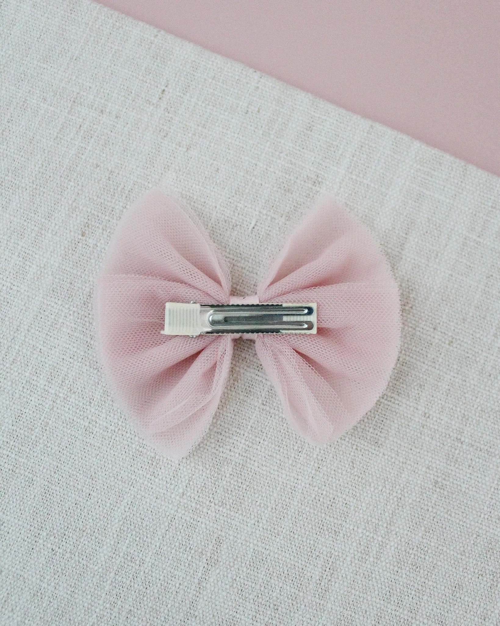 Dusty Pink Butterfly Tulle Bow Hair Clip or Shoe Clips