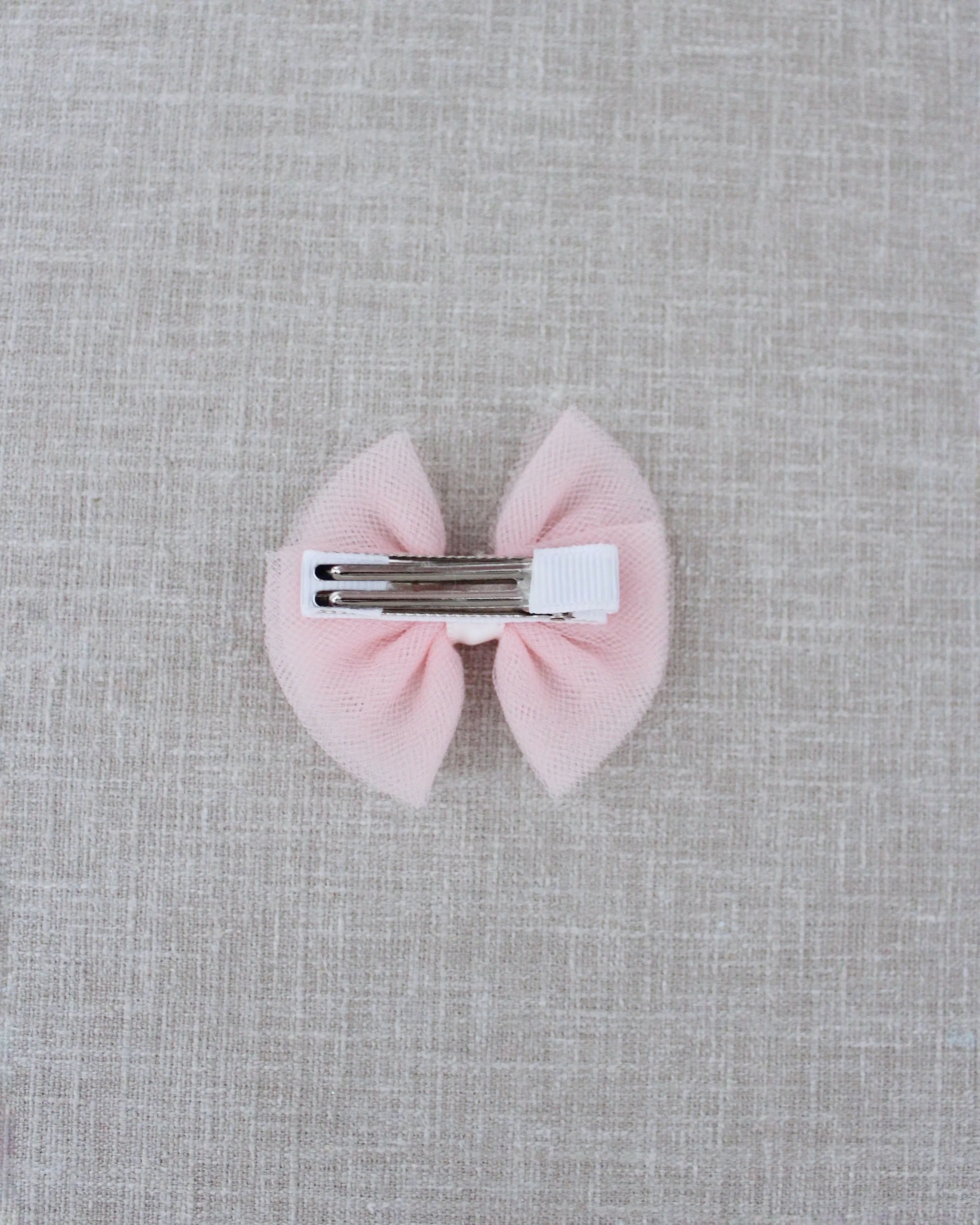 Dusty Pink Butterfly Tulle Bow Hair Clip or Shoe Clips