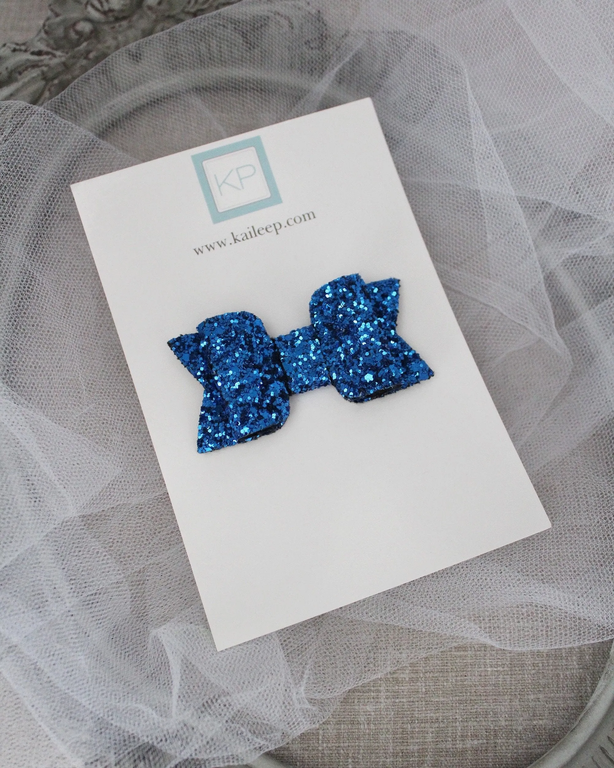 Electric Blue Rock Glitter Hair Clip or Shoe Clip