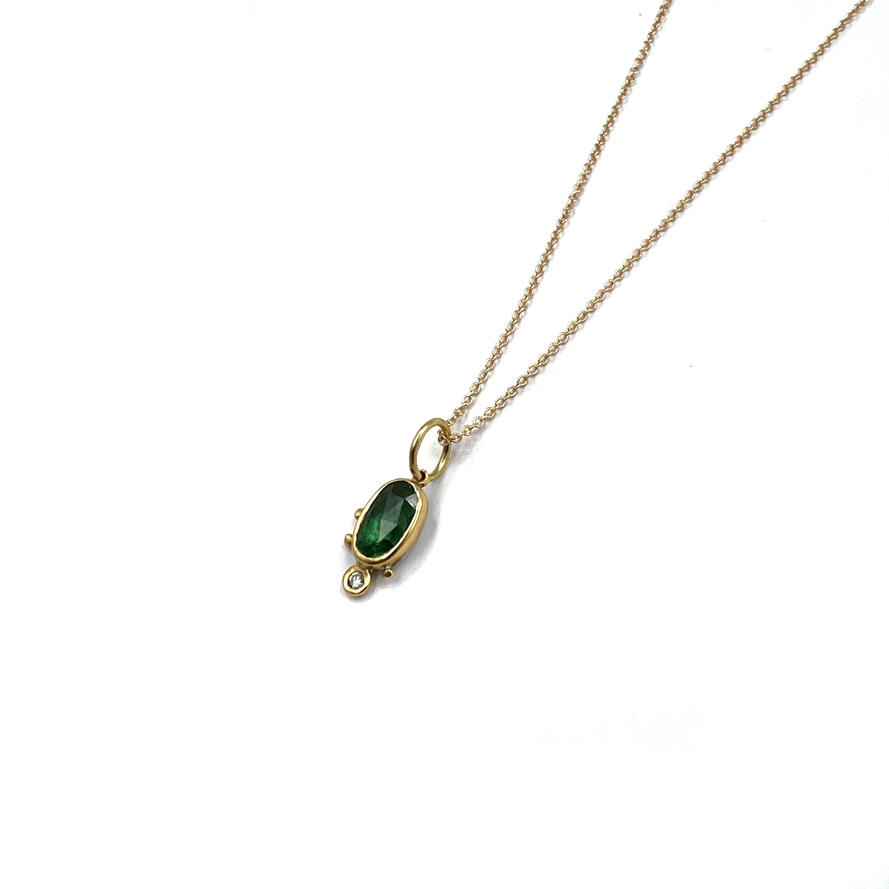 Emerald Charm Necklace