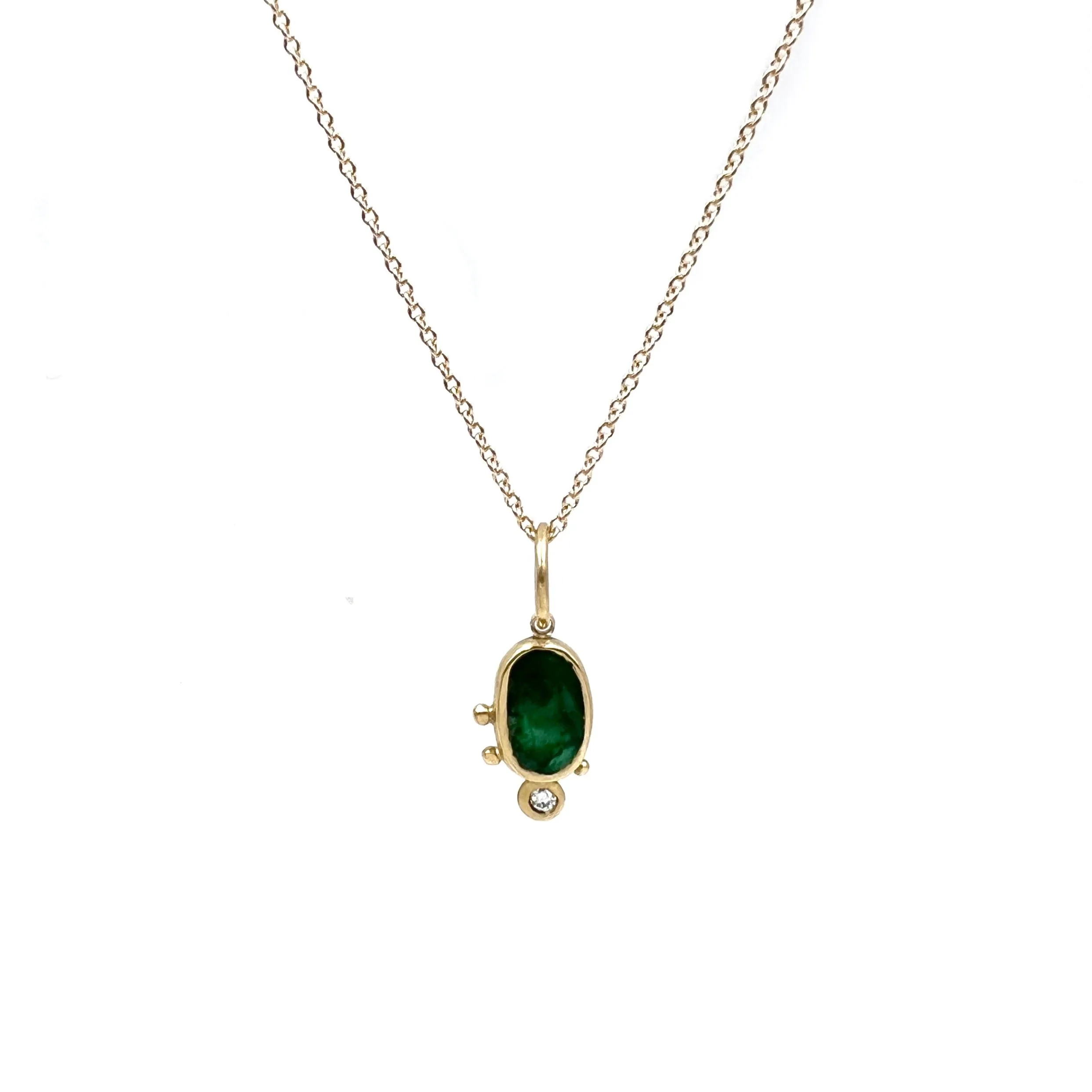 Emerald Charm Necklace