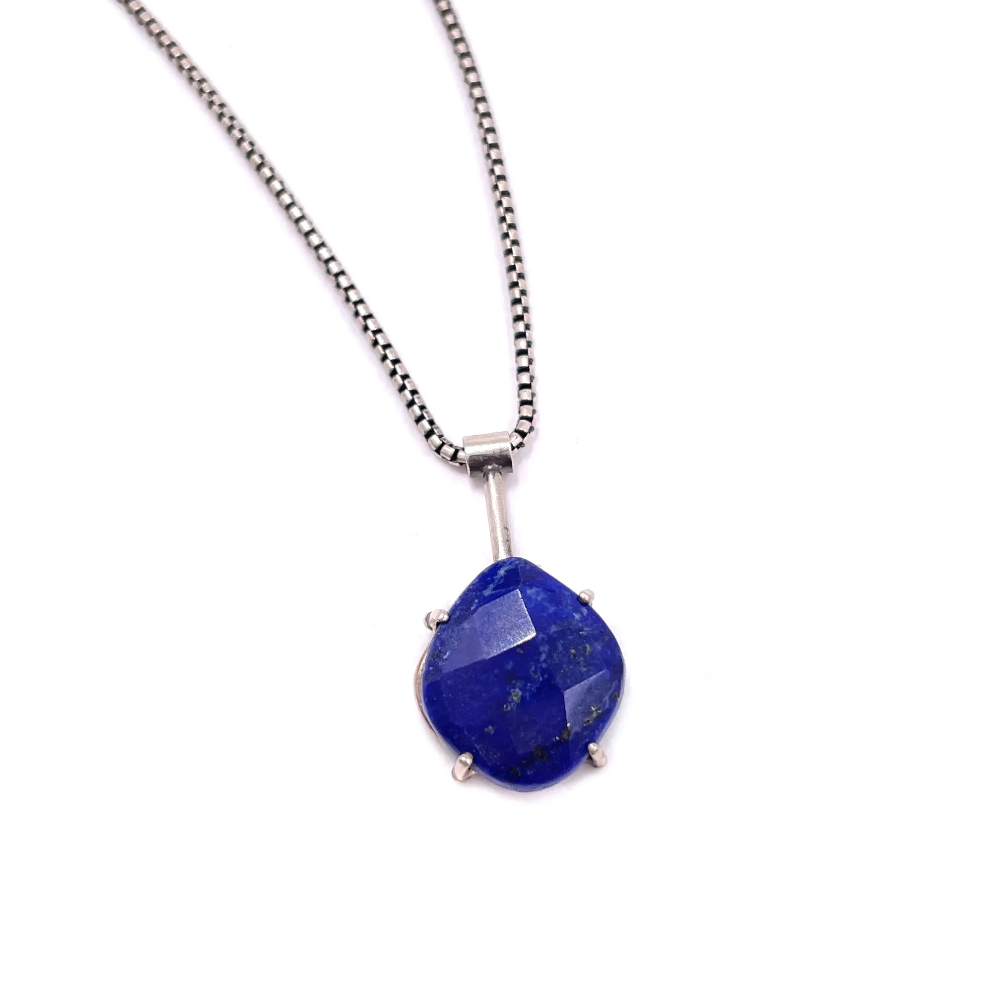 Faceted Lapis Pendant