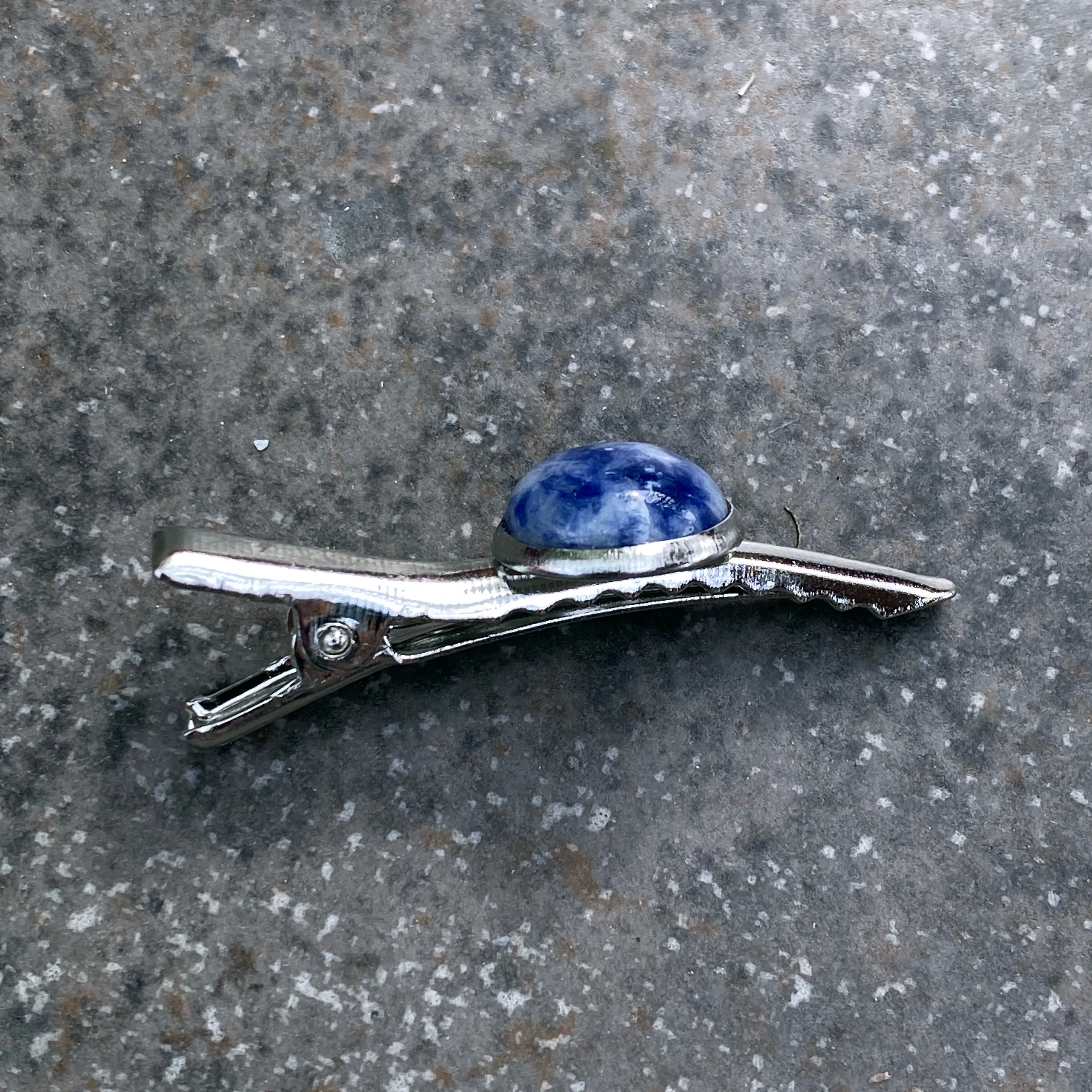 Genuine Gemstones on Metal Hairclips