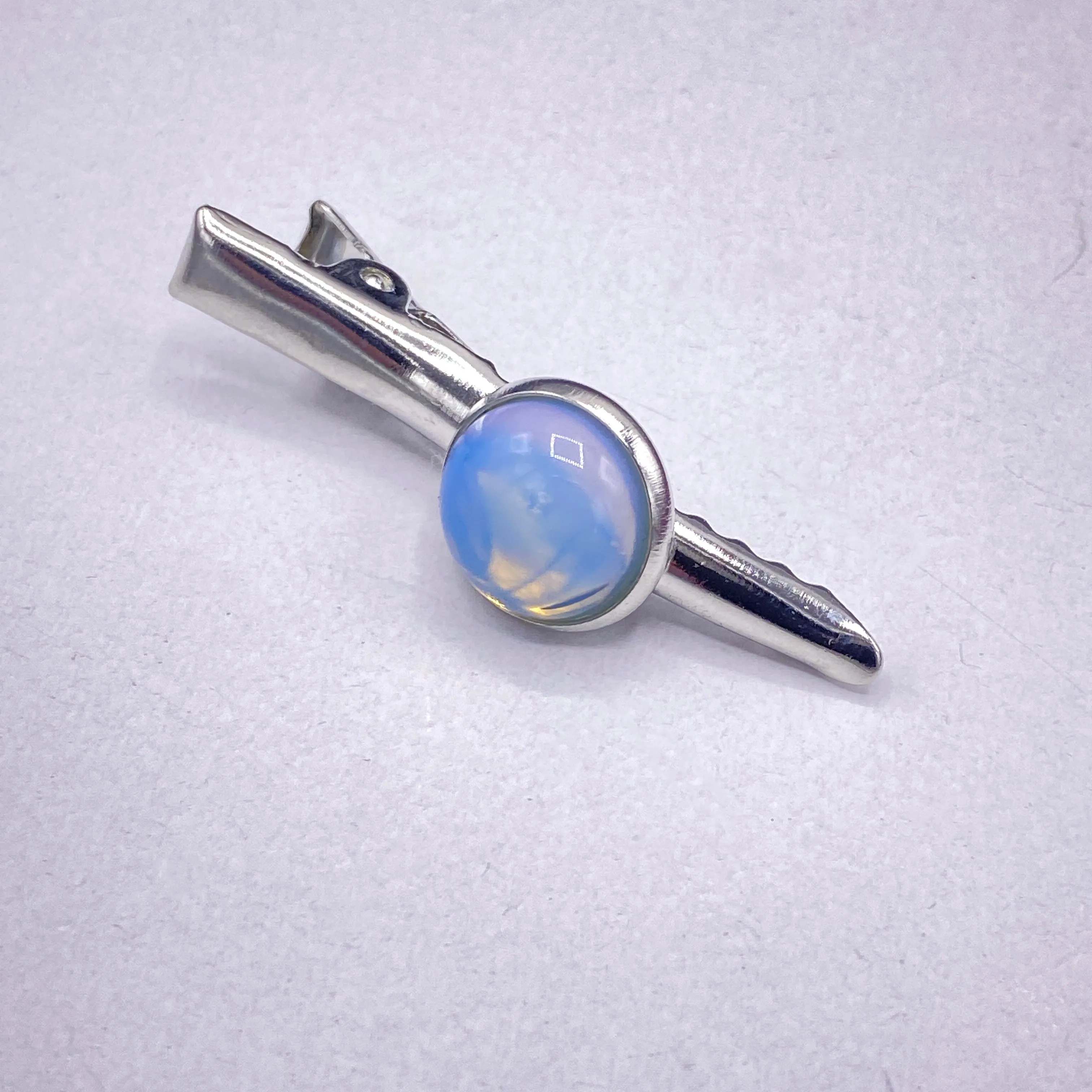 Genuine Gemstones on Metal Hairclips