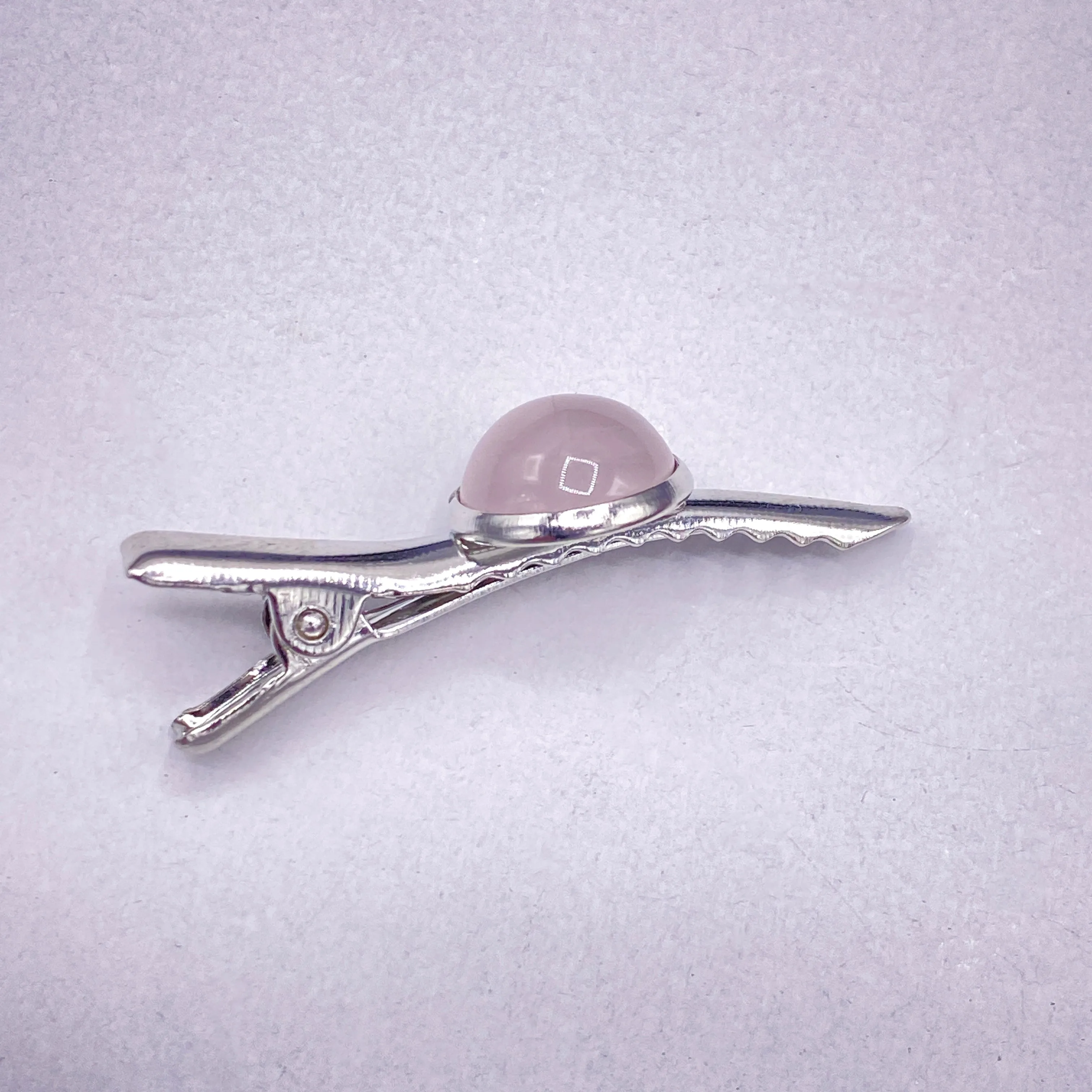 Genuine Gemstones on Metal Hairclips