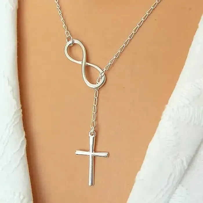 Infinite Faith Gold Cross Necklace - Shop Now!