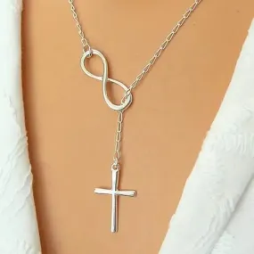 Infinite Faith Gold Cross Necklace - Shop Now!