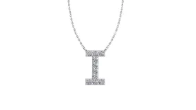 Initial I Diamond Pendant 14K Gold DIP009