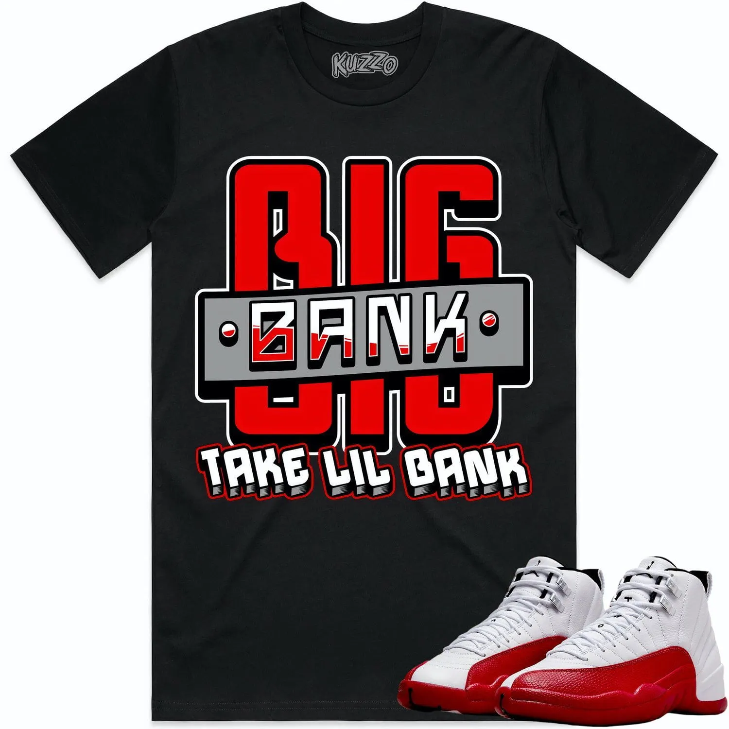 Jordan 12 Cherry 12s Shirt to Match - RED BIG BANK