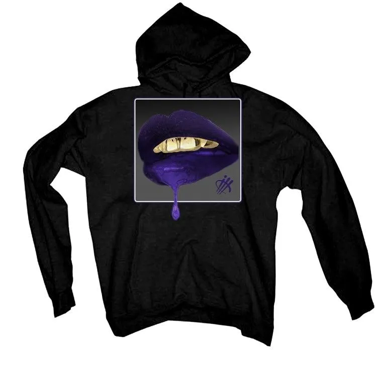 Jordan 12 Retro Black Dark Concord Black T-Shirt (lipstick)