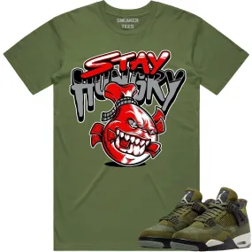 Jordan 4 Craft Olive 4s Shirt to Match - RED STAY HUNGRY