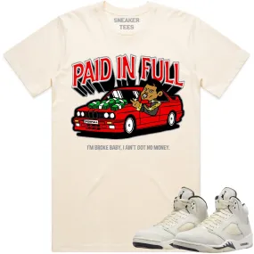 Jordan Retro 5 Sail 5s Shirt to Match - RED PAID