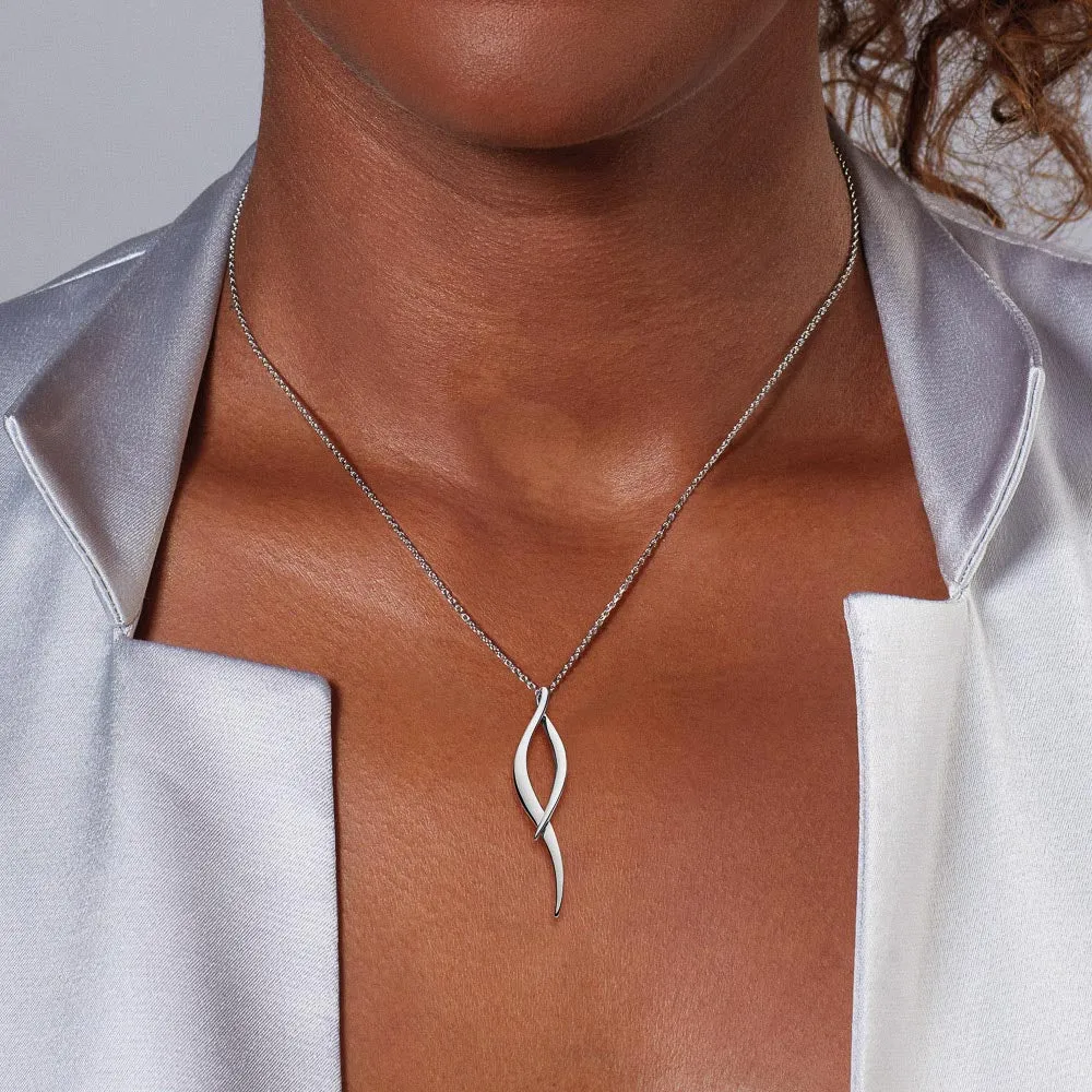 Kit Heat Sterling Silver Entwine Twist Necklace