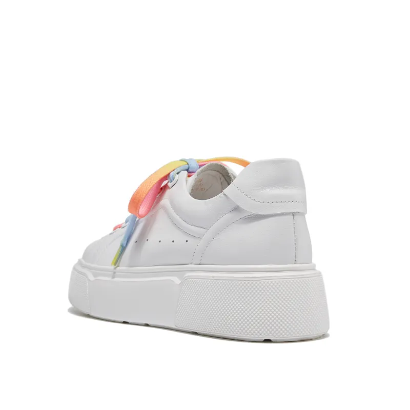 Ladies Rainbow Lace Up Sneaker 5701 MLT