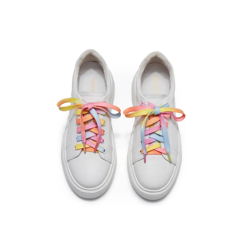 Ladies Rainbow Lace Up Sneaker 5701 MLT