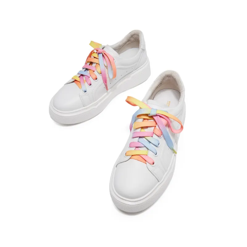 Ladies Rainbow Lace Up Sneaker 5701 MLT