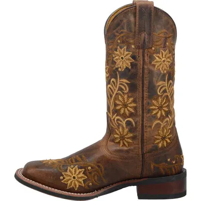 Laredo Women's Brown Secret Garden Square Toe Boot