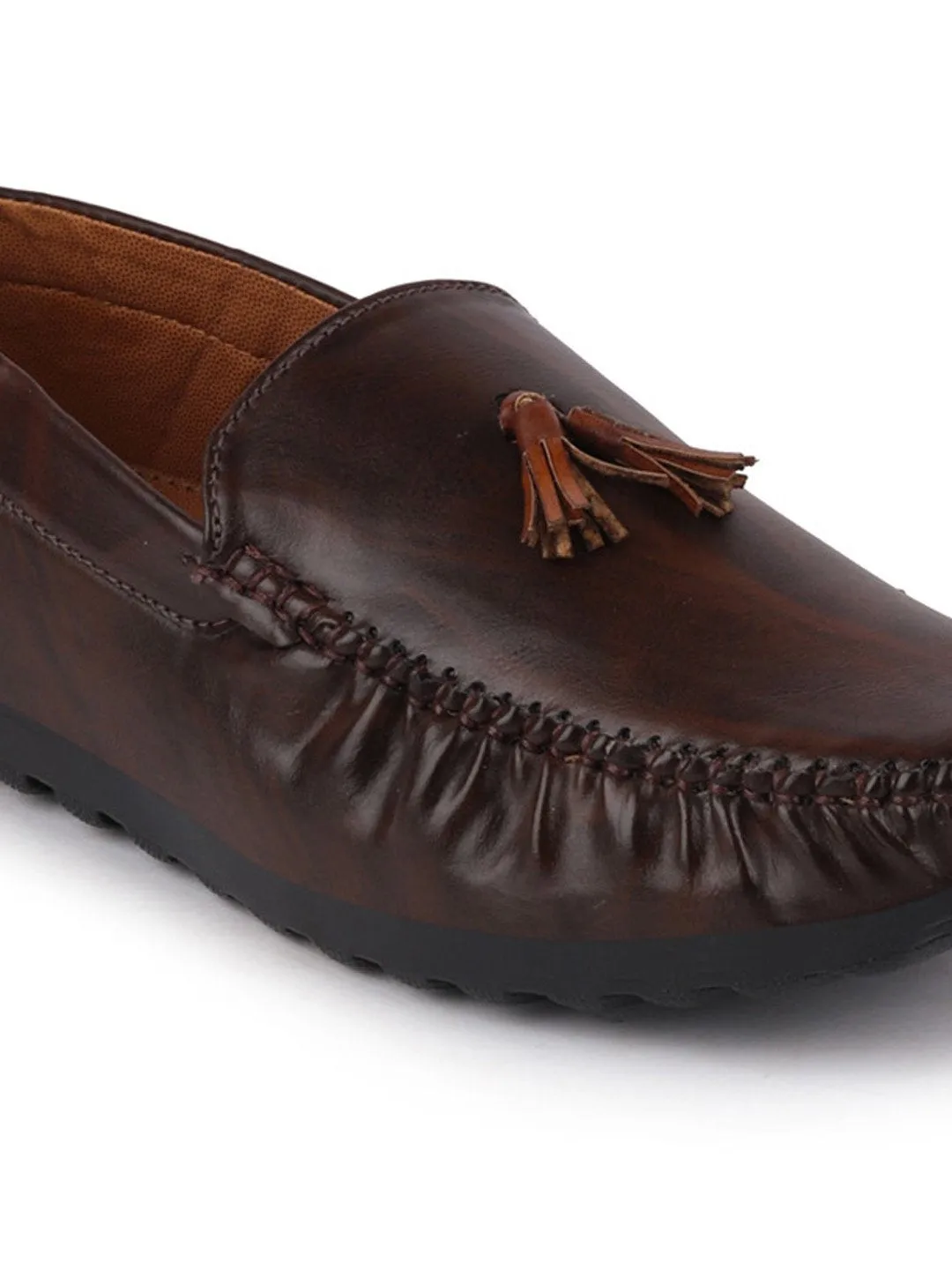 Men Brown Casual Slip-On Loafers