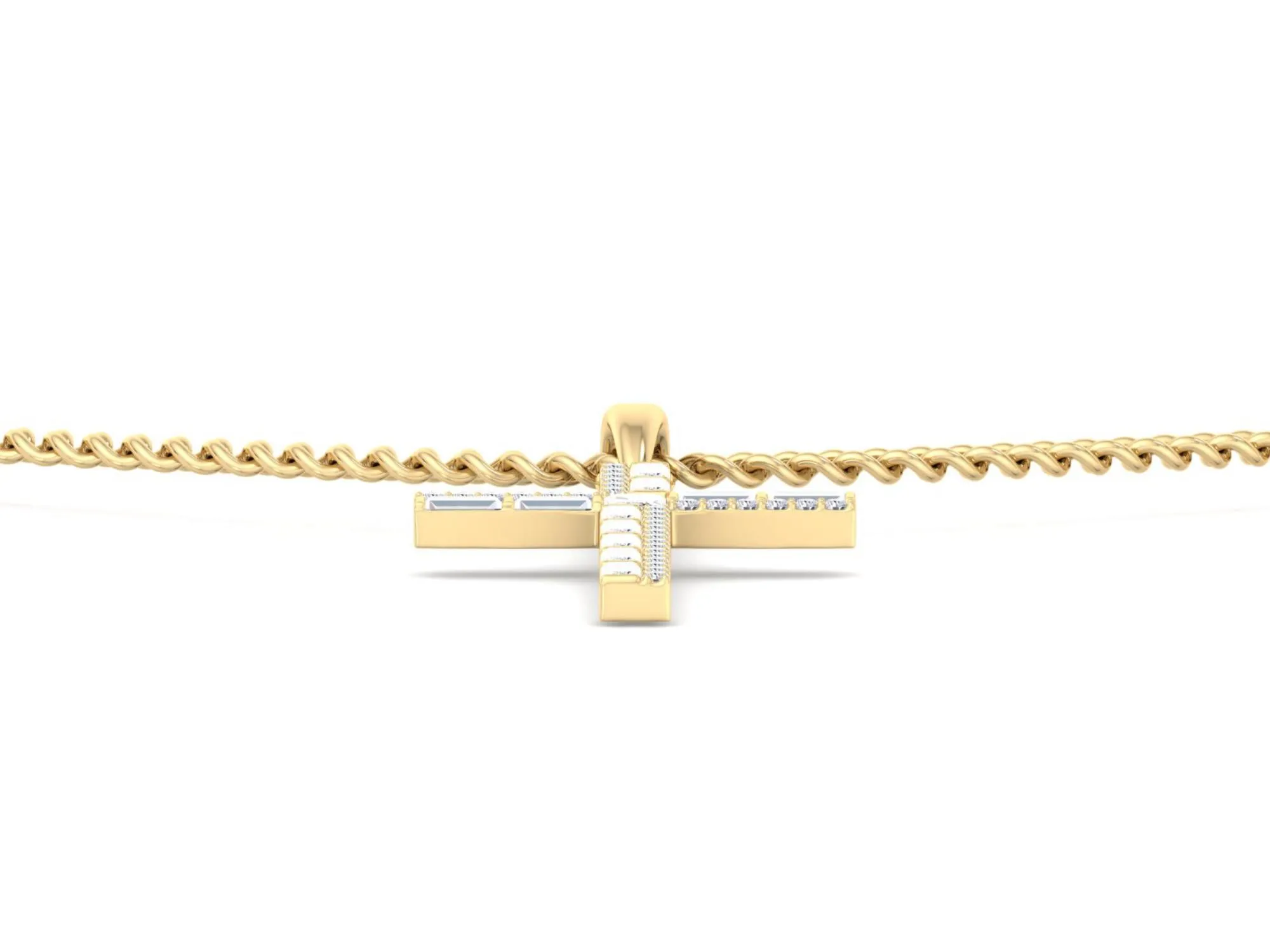 Mini Diamond Cross Necklace  PN 1