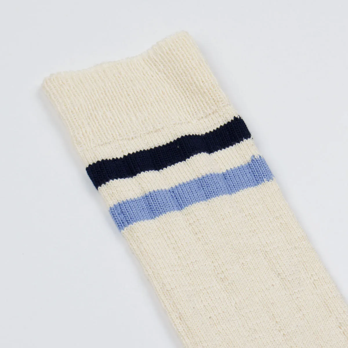 Norse Projects - Bjarki Slub Stripe Socks - Clouded Blue