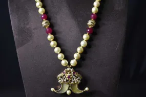 One gram gold puligoru pendant Mala for groom